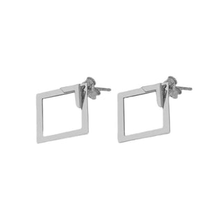 Buy steel-color Women&#39;s Simple European And American Style Square Geometric Earrings