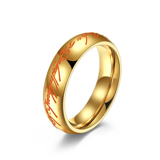 Buy golden-luminous Titanium Steel Luminous Ring Personality Hipster