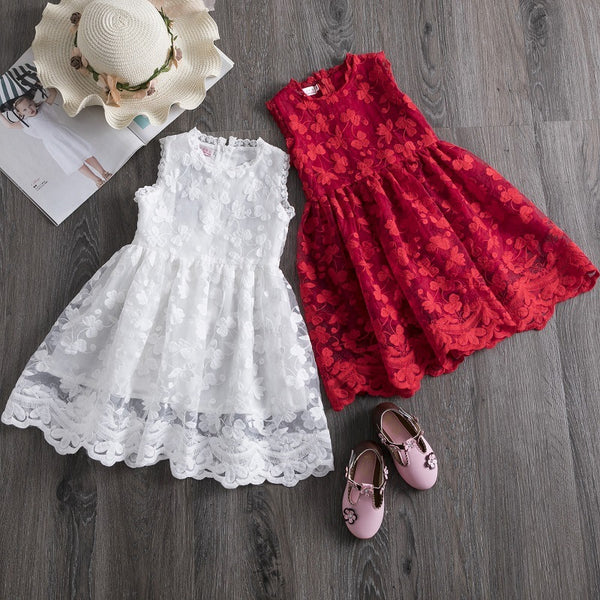 Girls lace princess dress