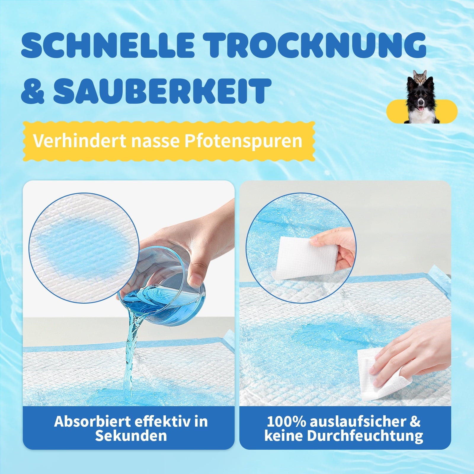 Powools Puppy Pads, Extra Large, 6-Layer Leak-Proof and Super Absorbent, 98 Count, 34” x 28”