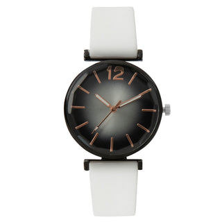 Buy white Women&#39;s Fashion Gradient Silicone Casual Watch