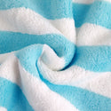 Warp Knitted Coral Velvet Wide Stripe Big Towel Wholesale Edging Bath Towel