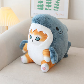 Buy yellow-blue Cartoon Shark Cat Transforms Into A Doll