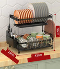 Double - Layer Multi - Functional Dish Rack Drain Basket For Storage And Arrangement