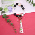 Christmas Silicone Beads Key Pendants Bracelet