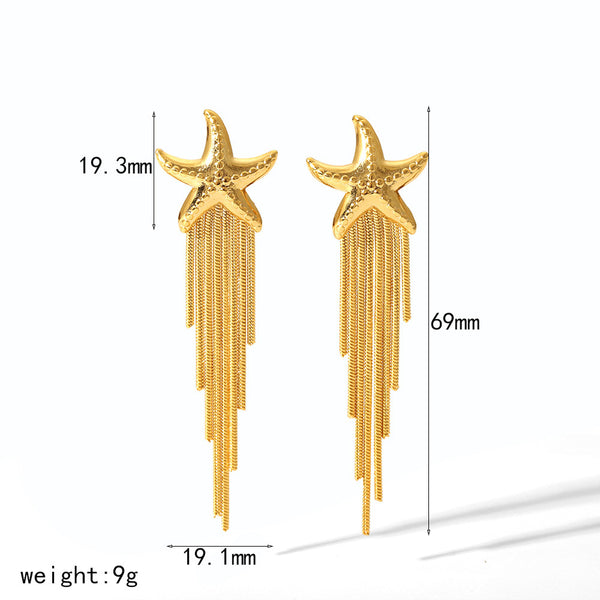 Long Fringe Earrings Advanced Sense Graceful And Fashionable