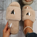 Women Fluffy Slipper Home Fur Furry Slippers