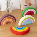 Children's Puzzles To Build Rainbow Wooden Blocks And Cognitive Ornaments