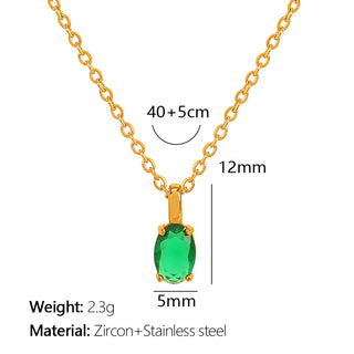 Buy xl231-green-stone-gold Design Necklace High-grade Jewelry For Women