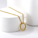 Women's Fashionable Exquisite Non-fading Openwork Circle Gold Simple Twist Necklace