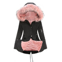 Women Parka Cotton-padded Mid-length Hooded Jacket: