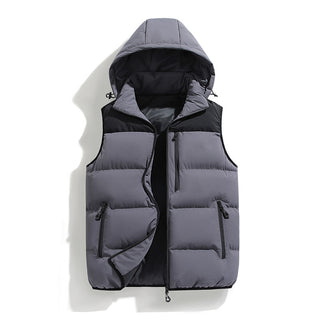 Buy gray Multi-pocket Waterproof Outdoor Hooded Vest