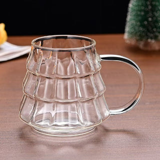 Buy transparent Christmas Glass Coffee Ice Transparent Mug With Handle