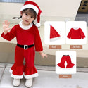 Christmas Clothing Photo Themed Baby Red Green Bell Bottoms Set