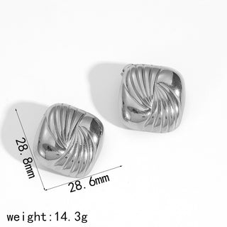 Buy te60047s Geometric Vortex Titanium Steel Ear Studs Women&#39;s Fashion Temperament