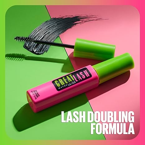 Maybelline Great Lash BIG Washable Mascara, Volumizing, Thickening, Lengthening Mascara, Brownish Black, 1 Count
