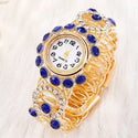 Ladies New Steel Band Digital Quartz Watch Sapphire Ornament Suit