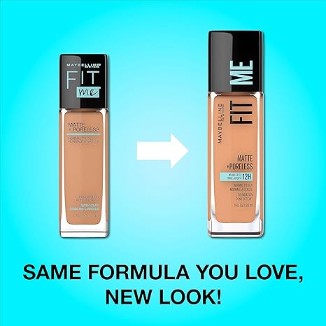 Maybelline Fit Me Matte + Poreless Liquid Oil-Free Foundation Makeup, Classic Ivory, 1 Count Secondary image