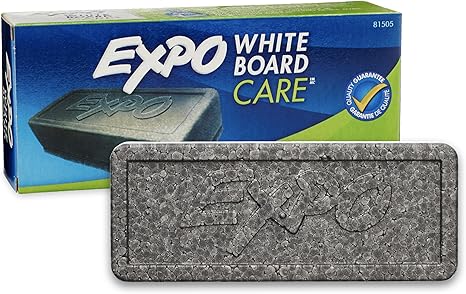 EXPO Dry Erase Soft Pile Block Whiteboard Eraser, 5-1/8 in. x 1-1/2 in. - Whiteboard, Calendar, Organization, Essential Supplies for Office, School, Classroom, Teachers Main image