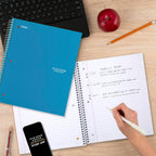 Five Star Spiral Notebook + Study App, 5 Subject, Wide Ruled Paper, 8" x 10-1/2", 200 Sheets, Fights Ink Bleed, Water Resistant Cover