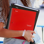 Five Star Spiral Notebook + Study App, 5 Subject, Wide Ruled Paper, 8" x 10-1/2", 200 Sheets, Fights Ink Bleed, Water Resistant Cover