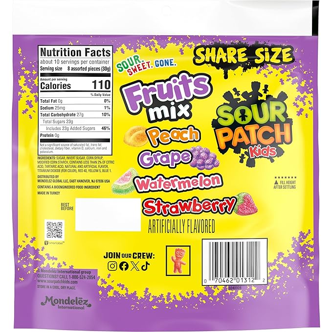 SOUR PATCH KIDS Chews Soft & Chewy Candy
