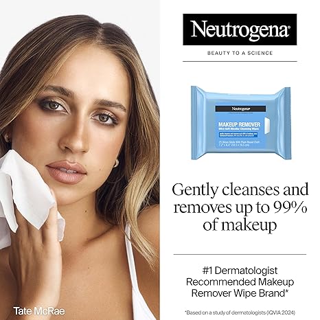 Neutrogena Micellar Makeup Remover Wipes, Alcohol-Free, Twin Pack (2×25 ct) Secondary image