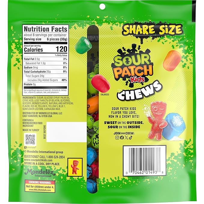 SOUR PATCH KIDS Chews Soft & Chewy Candy