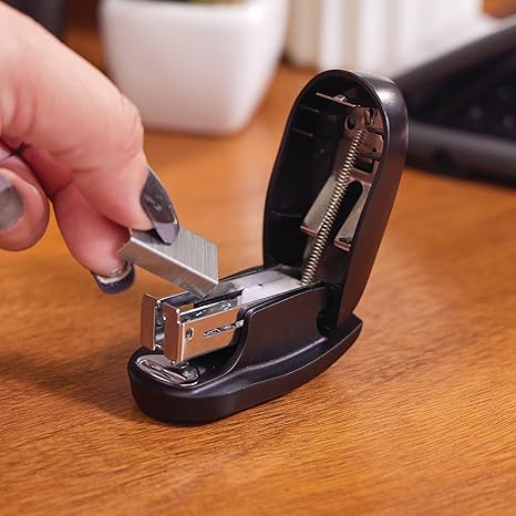 Swingline Tot Mini Stapler – 12-Sheet Capacity, Jam-Free, Black with 1000 Staples & Built-In Staple Remover (79171)