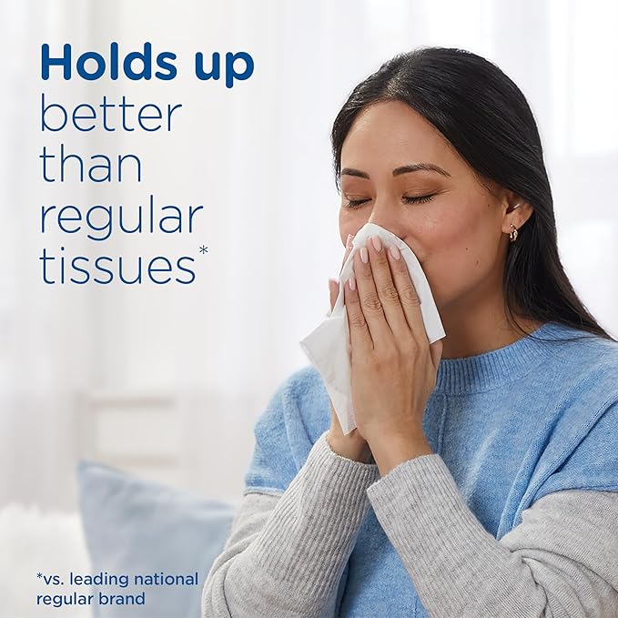 Puffs Plus Lotion Facial Tissues, 4 Family Boxes, 124 tissues per box