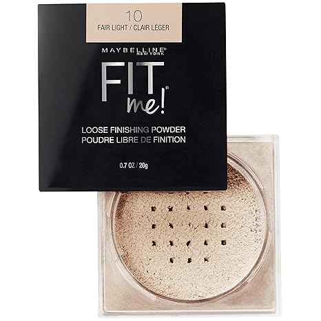 Maybelline Fit Me Loose Setting Powder, Face Powder and Finishing Makeup, Fair Light, 1 Count