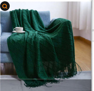 Buy dark-green Sofa Blanket Cover Blanket Nordic Office Blanket