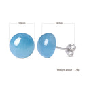 Women's Natural Aquamarine Matching Ear Studs