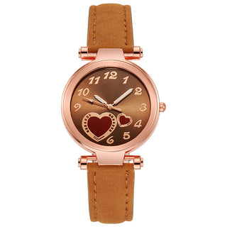 Buy brown Retro Love Watch Women&#39;s Niche Simplicity