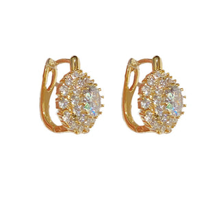 Buy golden-zircon-earrings Super Shiny Small And Versatile Earrings