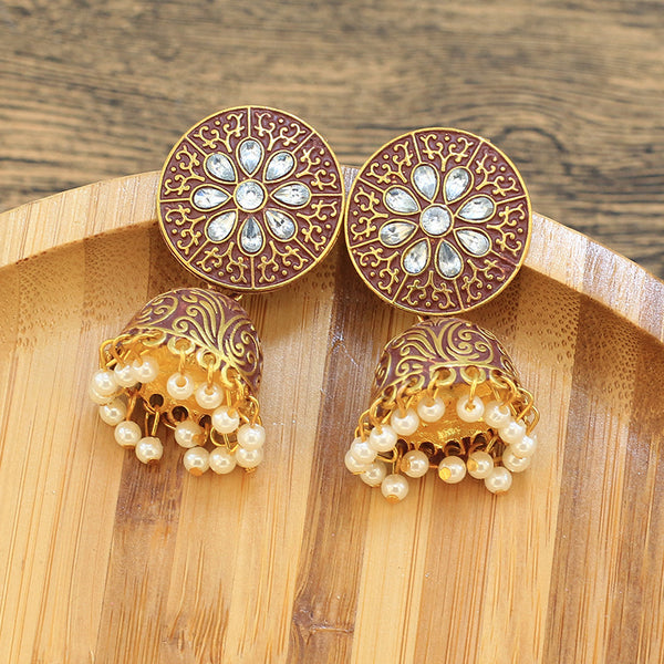 Ethnic Style Earrings Bohemian Indian Style Rice Bead Bell Earrings