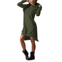 Women's Irregular Hooded Long Sleeve Dress Sweatshirt