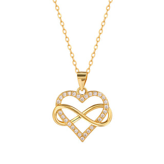 Buy gold Unlimited Love Necklace Women Wrapped Love Valentine&#39;s Day Gifts All Match High-grade Can Not Be Dropped Collarbone Chain