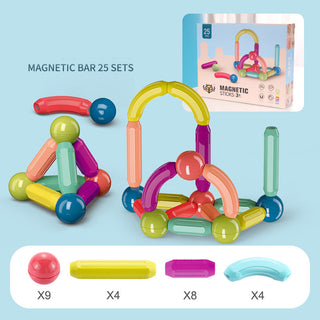 Buy 25pcs Baby Toys Magnetic Stick Building Blocks Game Magnets Children Set Kids Magnets For Children Magnetic Toy Bricks