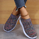 Women's Stripe Knit Sock Shoes