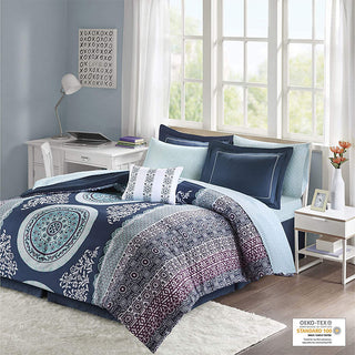 Buy navy-blue Three Or Four-piece Bedding Quilt Cover