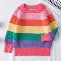 Rainbow children's sweater knitwear