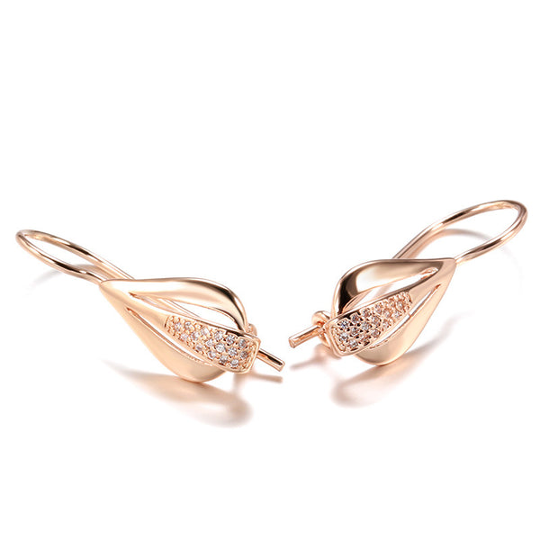 Fashion Personality Diamond Rose Gold Earrings