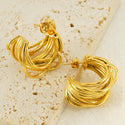 Gold Earrings Simple Fashion Design