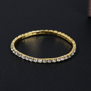 Buy gold Women&#39;s Full Diamond Single Row All-match Bracelet