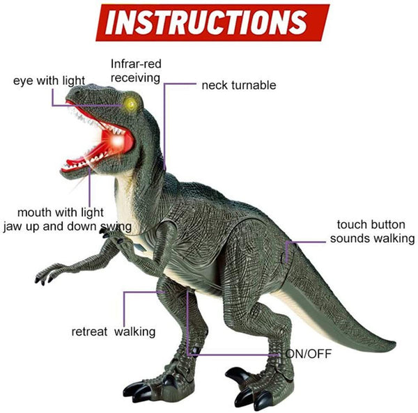 Electric Dinosaur Simulation Walking Animal Remote Control Toy