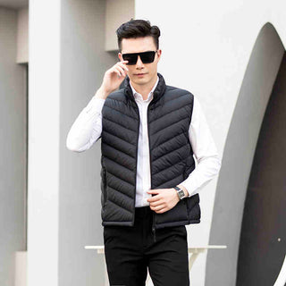 Buy black-vest Lightweight Down Jacket Short Men