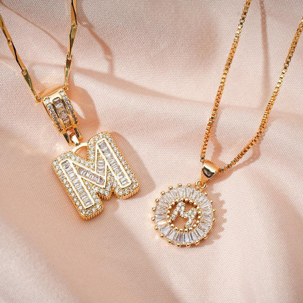 Diamond Crystal Candy 26-letter Double-layer Necklace