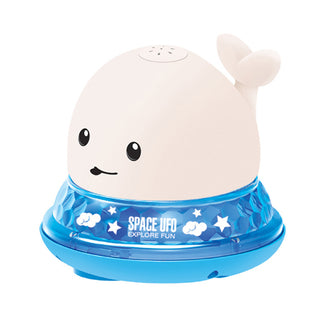 Buy white-blue New Baby Bathroom Bath Electric Induction Whale Spray Small Toy