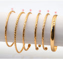 Bridal 24k Gold Plated Bracelet Ornament Women's Wedding Bell Leaf Pendant Bangle Jewelry